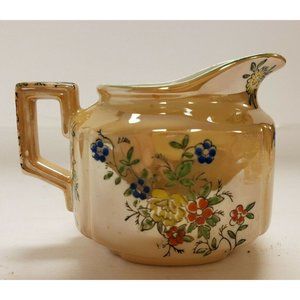Creamer, Lusterware Gold Handpainted, Trico, Nagoya Japan, Vintage, VG  Floral